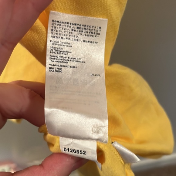 Men’s Short Sleeved Polo Shirt, Yellow, Size XL, Tommy Hilfiger, Classic Fit - Picture 6 of 7